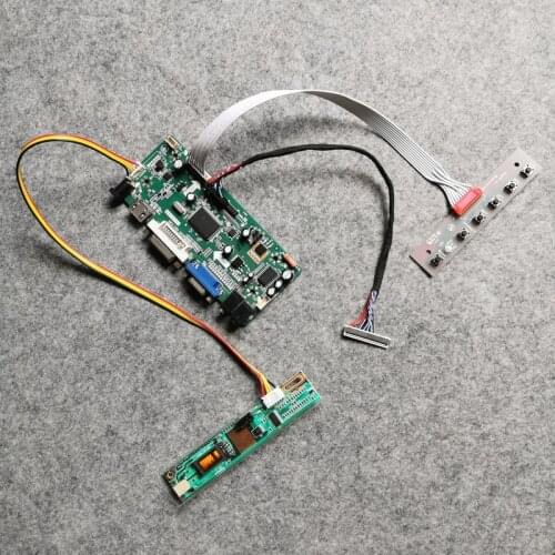 LVDS 30 Pin VGA+DVI M.NT68676 DIY kit LCD drive board 1CCFL Fit LTD141EA0D/LTD141EACV/LTD141EC7D/LTD141LA2S matrix 1024*768