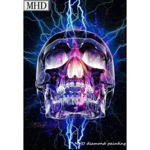 MHD Hot Selling Skull Icon Square Round Full Drill 5D DIY Diamond Painting Multi Style Kit 3D Crystal Mosaic Home Decor Gift
