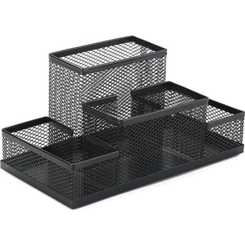 Multifunctional Desktop Pen Holder Office Stationery Holders Storage Rack Scissors Eraser Storage Box Sundries Organizer Case