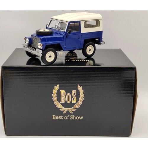 BOS 1/18 For L~d R~er Light weight Series III 1973 blue & white BOS382 Resin Model Auto Car Gift Collection Toys
