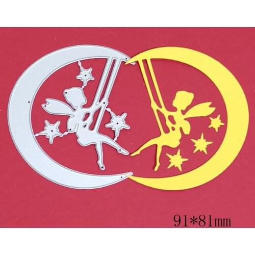 Moon Elves Metal Cutting Dies Fairy Angel Craft Cut Die Embossing Stencil for Handmade Paper Card Making Scrapbooking 2021 New