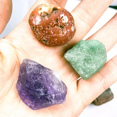 2020 new hot-sale jewelry natural stone rough 7 pieces / pack size 20x30-25x35mm DIY jewelry exquisite birthday gift