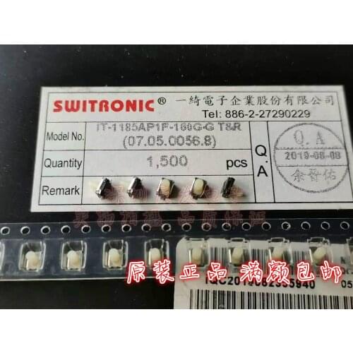 Original New 100% IT-1185AP1F touch switch 3*4*4mm small tortoise mini button patch 2pin