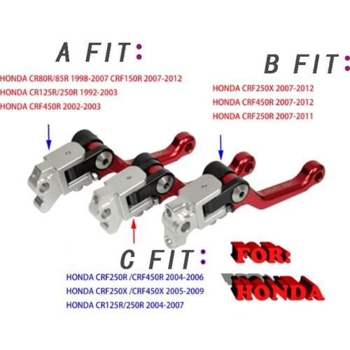 Brake Handle CNC Motorcycle Clutch Brake Lever Handle For Honda CRF250R CRF450R CRF250X CR80 85R CRF450X 1992-2002