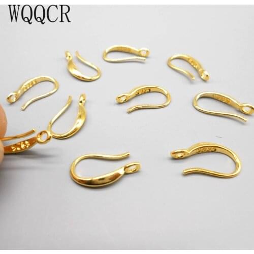 WQQCR New 10 Pieces / More 925 Tremella Hook Lettering Ear hook Earrings DIY Jewelry Accessories Found Wholesale Jewelry Making
