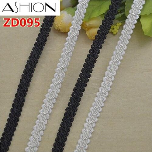 CHICKNIT width 1CM DIY jewelry clothing wedding decorations white black ribbon ZD095