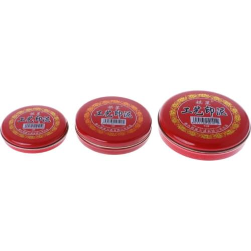 Calligraphy Stamp Vermilion Inkpad Seal Painting Red Ink Paste DIY Art Craft Fingerprint Graffiti Baby Educational Toy