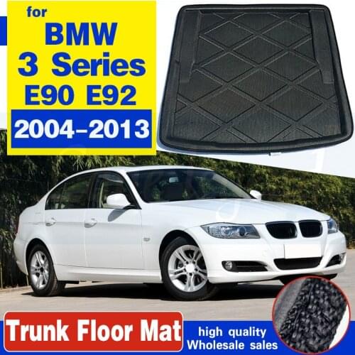 For BMW 3 Series E90 E92 Saloon Sedan Coupe 2004 - 2013 Tailored Boot Liner Cargo Tray Rear Trunk Floor Mat Carpet Luggage Tray