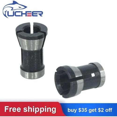 UCHEER 5pcs 6mm 6.35mm 8mm engraving machine collet trimming machine collet woodworking accessories conversion head