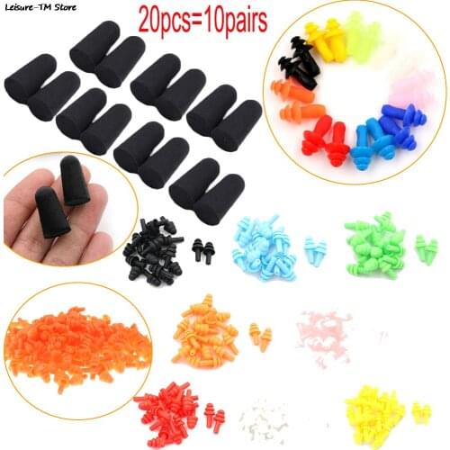 Waterproof Swimming Silicone Soft Foam Ear Plugs Travel Sleep Anti-Noise Ear Plug For Travel Sleeping Health