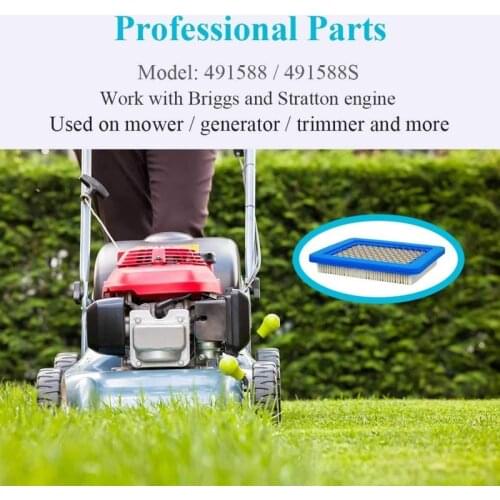 5 Pack 491588s Air Filter, Compatible for Briggs and Stratton 491588, Toro 20332, Craftsman 3364, Premium Lawn Mower Air Cleaner
