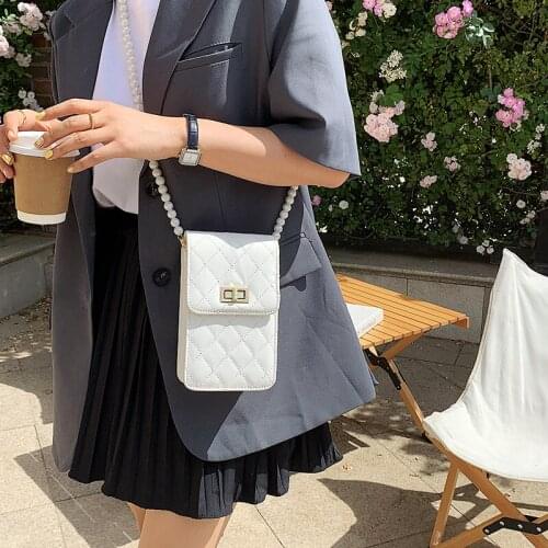 Japanese Style Small Square Bag Fashion Pure PU Leather Womens Single Shoulder Messenger Bag Simple Females Mobile Phone Bag
