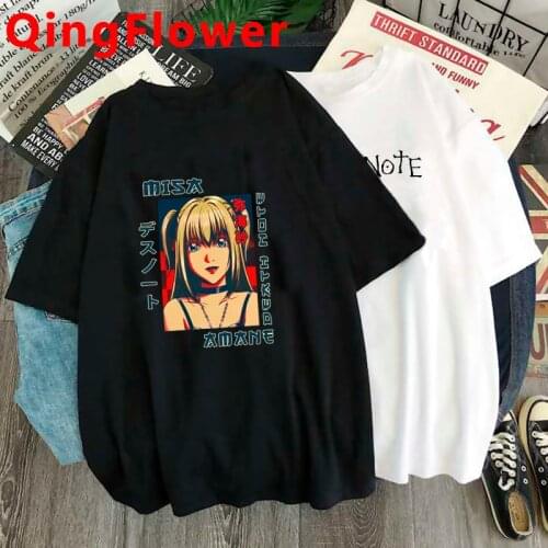 Japanese Anime Death Note Funny T Shirt Men Unisex Misa Amane T-shirt Graphic Streetwear Tshirt Cool Manga Hip Hop Top Tees Male