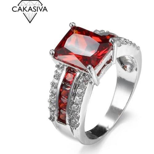Womens Rings 925 Sterling Silver Jewelry Ring Black Burgundy Pink Emerald Champagne Garnet Red Zircon and Gemstone