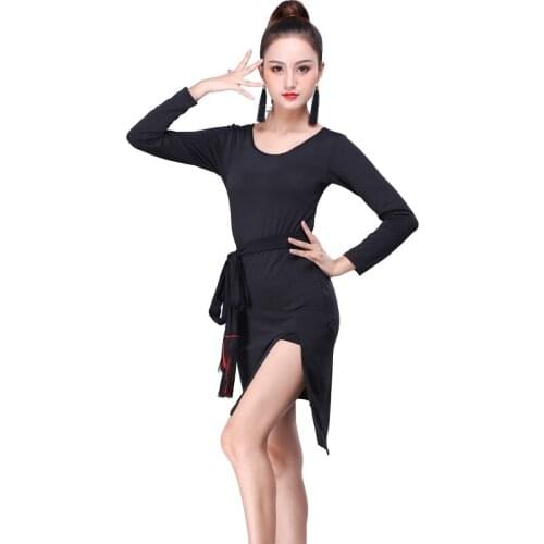 Leopard Sexy Latin Printing Dance Dress 2020 New Women Stage Costumes Salsa V-neck Rumba/samba Salsa Perform Fitness Dancewear