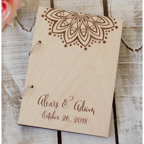 Ournal, Custom Wedding Guest Book, Customised Mandala Guest Book Mandala Wedding Guest Book, Rustic Wedding Guest Book, Mandala