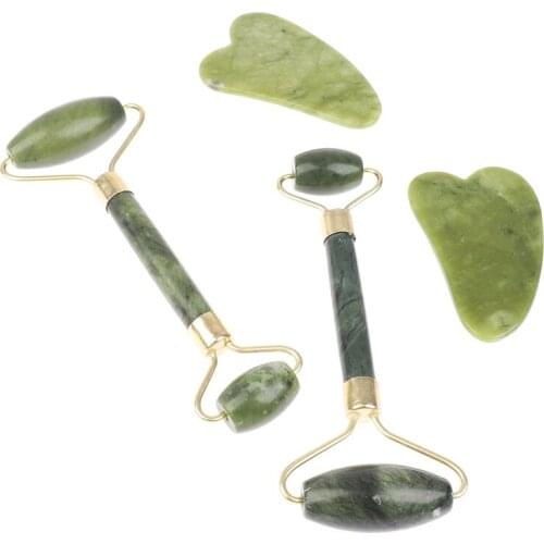 1/2pcs Jade Guasha Scraping Massage Scraper Face Massager Acupuncture Gua Sha Board Acupoint Face Eye Care SPA Massage Tool