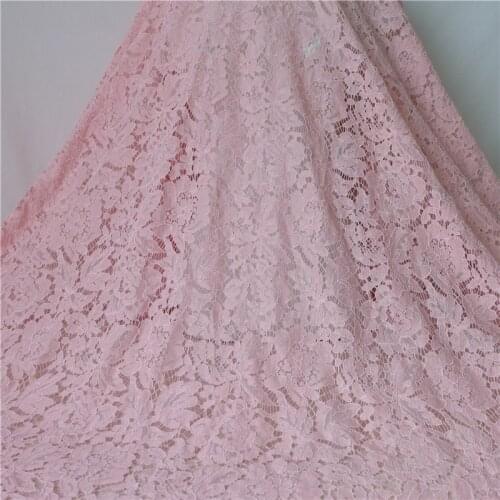 1.5 Meters Length Pink Alencon Lace Fabric 2019 Lace For Party Dress High Quality African Fabrics