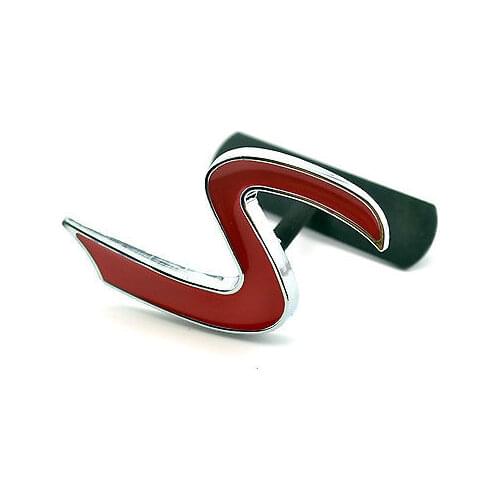 1 PCS Red S Logo Car Front Grill Badge for Mini Cooper S JCW Car Grille Hood Emblem Car Styling