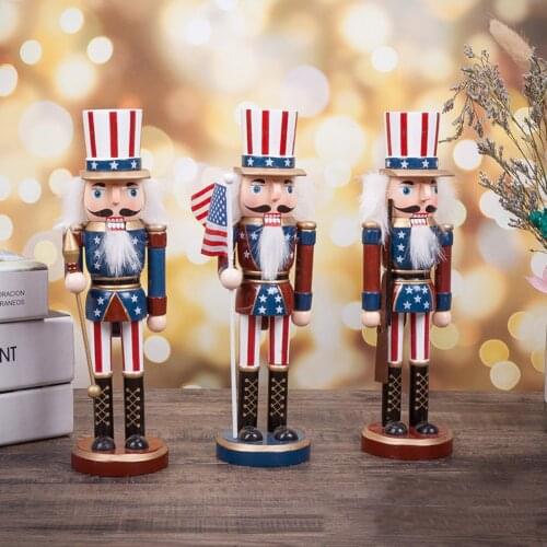 10 Inch Christmas Nutcracker Figures Doll Toy TV Cabinet Living Room Xmas Themed Party Outdoor Decor Kids Gifts