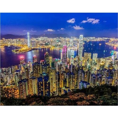 5d Diy Diamond Embroidery Full Square Round Grand new york city night view Diamond Painting Cross Stitch Home Decoration C866