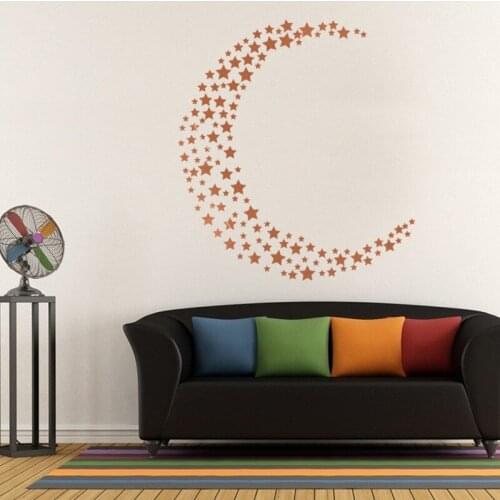 60 pieces /lot pack multiple size star wall sticker art gold star removable decals baby daycare decoration stars wall murals