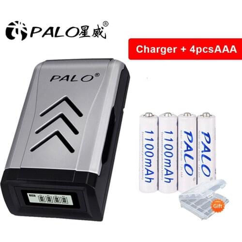1.2V AAA Rechargeable Battery 1100mAh aaa 3A batteries with LCD Smart Battery Charger for 1.2V AA AAA rechargeable battery