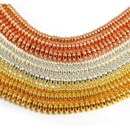 110-200pcs/lot Gold Sliver Rose Gold Natural Stone Hematite Beads 4/6/8mm Oval Loose Spacer Charm Beads for Jewelry Making DIY