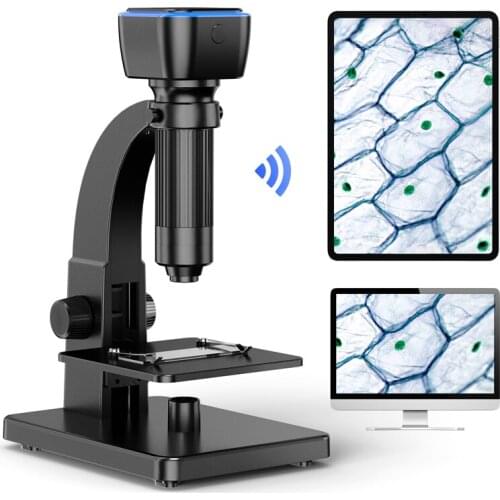 Dual Lens WiFi Digital Microscope 500x 2000X Multiple Len LED Support Android IOS USB Computer Viewing Wireless Magnifier Tools
