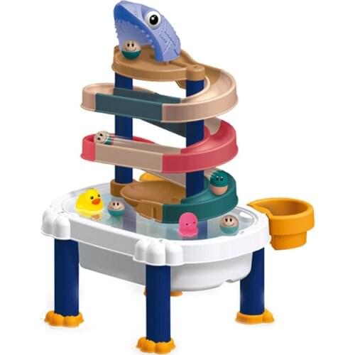 Baby DIY Assembling Track Slide Bathroom Bath Toys Track Block Desk Play Water Games Childrens Bath Toy