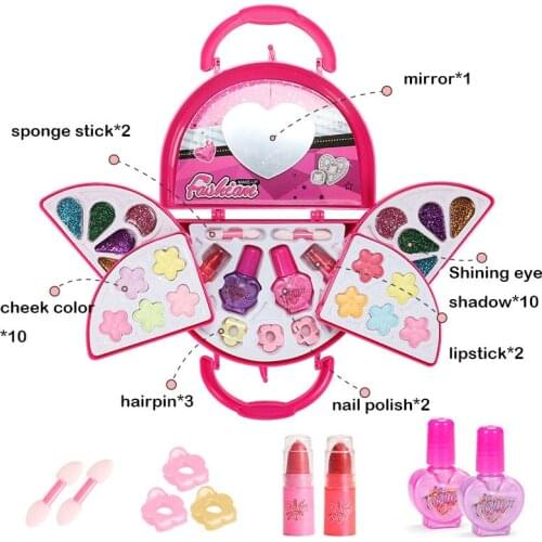 Kids Makeup Set Princess kids Cosmetics Make up set Pretend Play girls safe Washable Beauty Makeup Toys for Girls