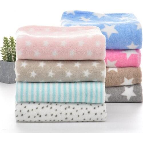 Baby Blankets Newborn Cartoon Soft Comfortable Blanket Coral Fleece Manta Bebe Swaddle Wrap Bedding Set 100*75cm