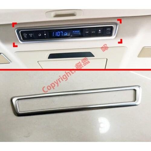 ABS Pearl Chrome Interior Rear Air-condition Control Cover Trim For Toyota Alphard Vellfire AH30 2016 2017 2018 2019 2020