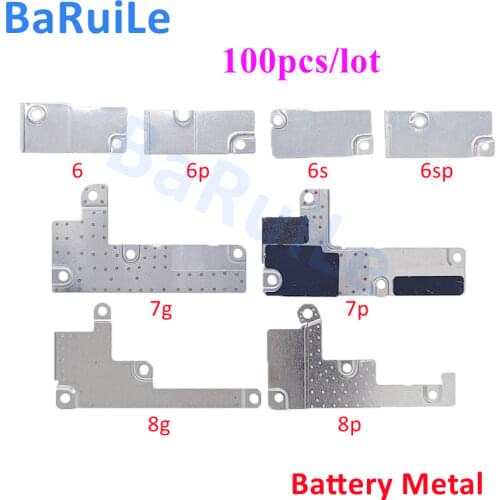 BaRuiLe 100pcs Battery FPC Flex Cable cover for iphone 6 6S 7 8 plus inner Metal Bracket Clip Holder parts for iphone X XR XS