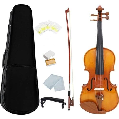 HK.LADE Performance Level Violin Bass Wood Tiger Pattern Spruce Wood Violino Musical Instruments With Case For Beginner
