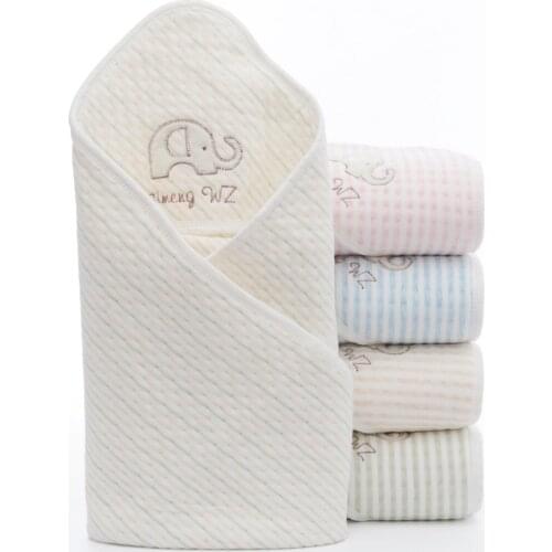 Cotton Baby Blanket Infant Supersoft Muslin Square Envelop Swaddle Blanket For Newborn Baby Hooded Sleepsack Bedding Blankets