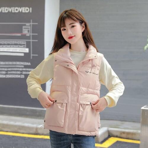 ISENMAL Women Down Cotton Body Warm Vest Coat Winter New Ladies Casual Waistcoat Female Sleeveless Shor Girls Vest Jacket Slim