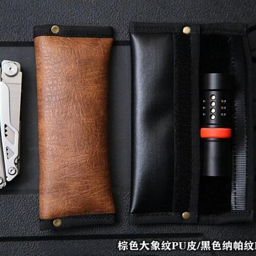 EDC Hand Made Artificial Leather Synthetic Leather Sheath Cover Portable Storage Multifunction Tools EDC
