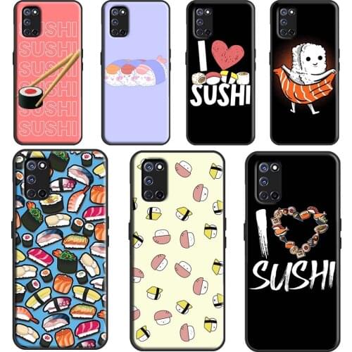 Sushi Phone Case For OPPO Find X2 X3 Pro A1K A15 A3S A5S A52 A72 A83 A91 A93 A31 A53 A5 A9 2020