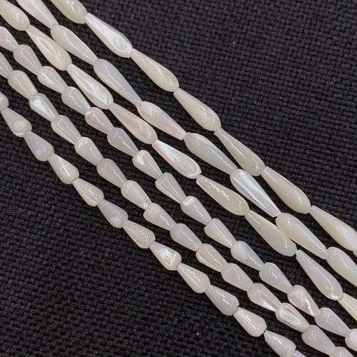 Exquisite Natural Shell Beads 5x8mm Mother-of-pearl Drop-shaped Charm Beads Making Jewelry DIY Necklace and Bracelet Accessories