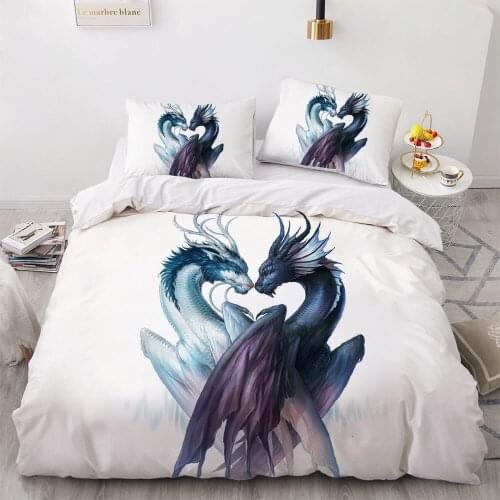 3D Animal Yin Yang Design Bedding Set Duvet Cover Set Comforter Bed Linen King King Queen Double Single Size Dear Home Textile