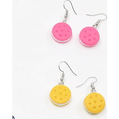Creative Cute Biscuit Earrings Female Personality Fun Cartoon Earrings Christmas Gifts jewelry