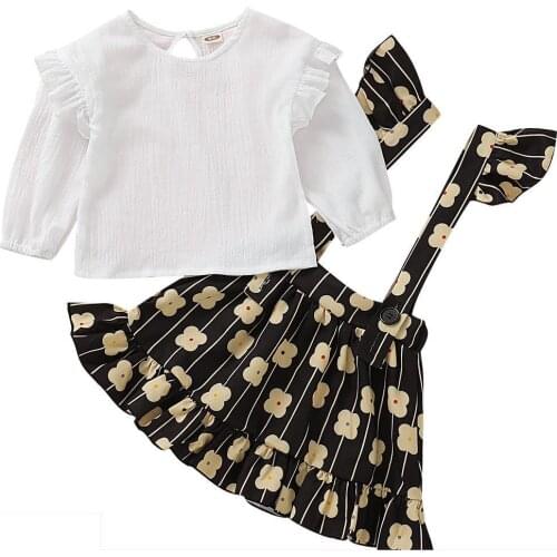 Summer Baby Boys Clothes Fashion Girls Clothing Sets Girls Long Sleeve T-Shirts+Dresses Casual Outfits Sets