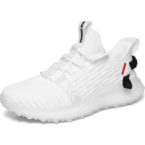 Summer Sports Running Shoes Outdoor Mesh Non-slip Breathable Skateboard Shoes Casual Low-top Round Toe Thick-soled Mens Shoes