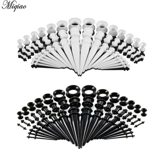 Miqiao 1 Set 14G-00G Acrylic Pointed Cone Ear Expander European and American Best-selling Jewelry Stud Earrings
