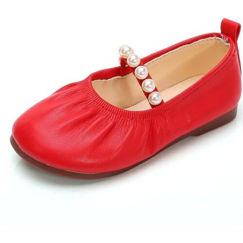 Fashion Spring and Autumn New Soft Sole Childrens Shoes Single Shoes Princess Leather Shoes Little Medium Kids Shoes 26-36