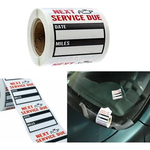 5pcs Stickers Oil Change Service Reminder Sticker Oil Change Stickers Oil Changes Adhesive Labels Car Exrerior Accessories