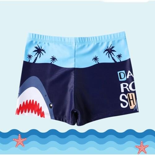 2021 New Cartoon Swimming Trunks For Boys Shark Trunks Swimsuit Childrens Swimwear Kids Trunk Shark Beachwear Boys Bathing Suit