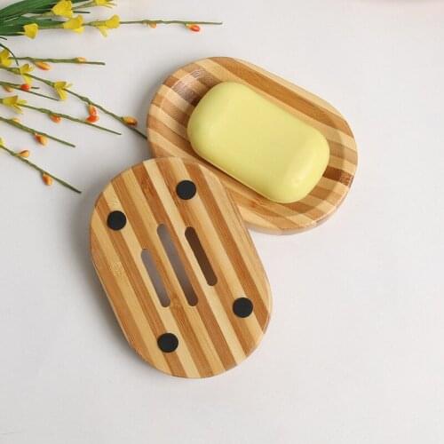 New arrival natural bamboo soap dish holder box W9554