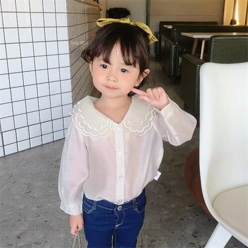 Weave Children Clothes Spring Summer Girls Blouses Shirts Kids Teenagers Costume Ruffle Princess Birthday Party High Quality
